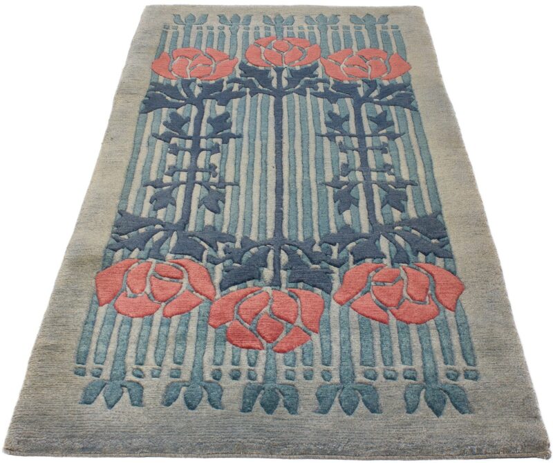 Teppich Nepali Rosen | ca. 85 x 200 cm – Detailbild 2 – jetzt kaufen bei Lifetex-Heimtextilien.de