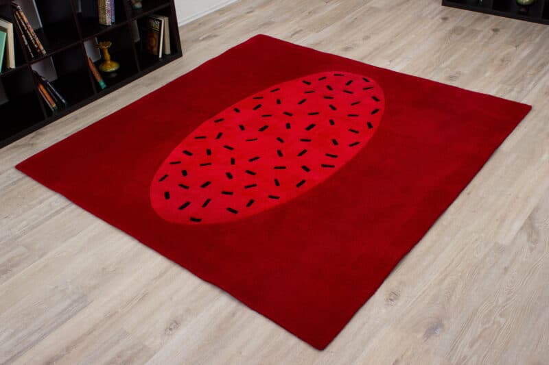 Designteppich Strawberry Feeling | ca. 200 x 200 cm – Detailbild 1 – jetzt kaufen bei Lifetex-Heimtextilien.de