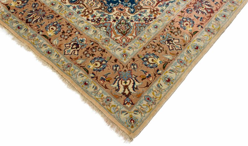 Teppich Isfahan Korkwolle mit Seide alt | ca. 105 x 170 cm – Detailbild 2 – jetzt kaufen bei Lifetex-Heimtextilien.de