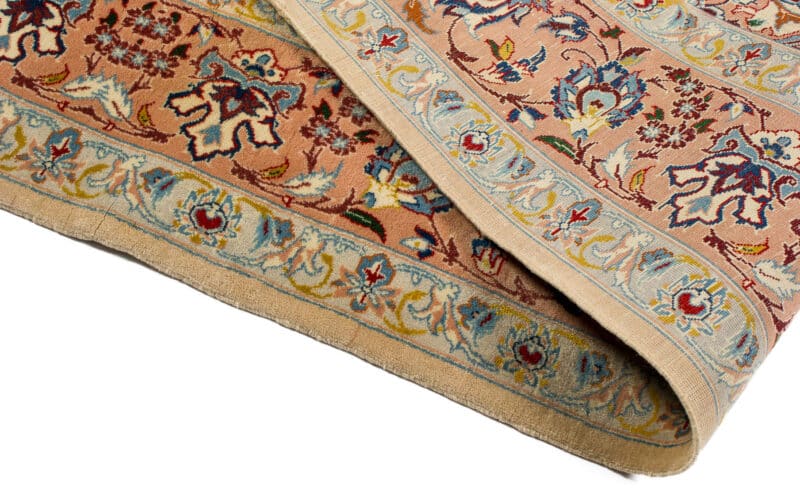 Teppich Isfahan Korkwolle mit Seide alt | ca. 105 x 170 cm – Detailbild 3 – jetzt kaufen bei Lifetex-Heimtextilien.de