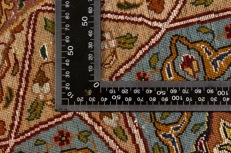 Teppich Täbriz 60R mit Seide Ghonbadi | ca. 200 cm rund – Detailbild 3 – jetzt kaufen bei Lifetex-Heimtextilien.de