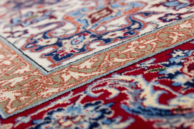 Teppich Isfahan Korkwolle mit Seide auf Seide | ca. 110 x 170 cm – Detailbild 4 – jetzt kaufen bei Lifetex-Heimtextilien.de