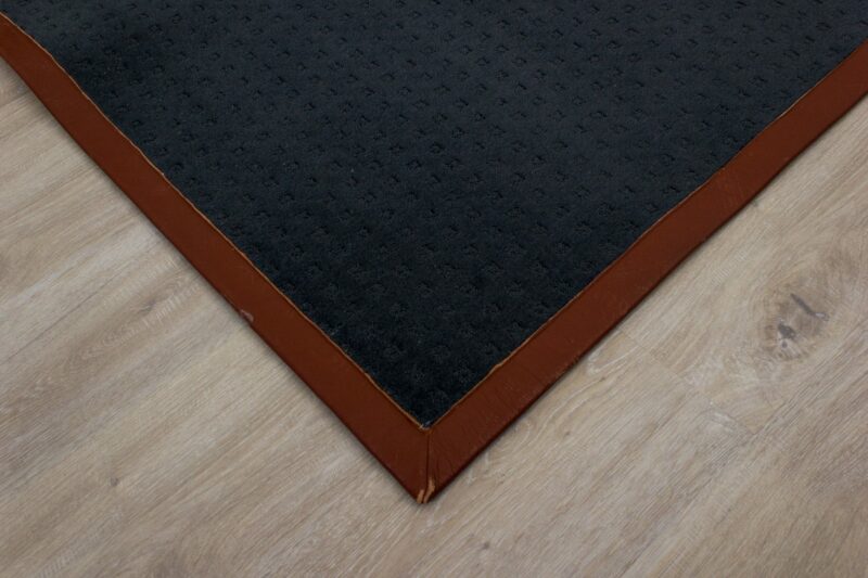 Designteppich quadratisch mit Lederbordüre B-Ware | ca. 200 x 200 cm – Detailbild 2 – jetzt kaufen bei Lifetex-Heimtextilien.de