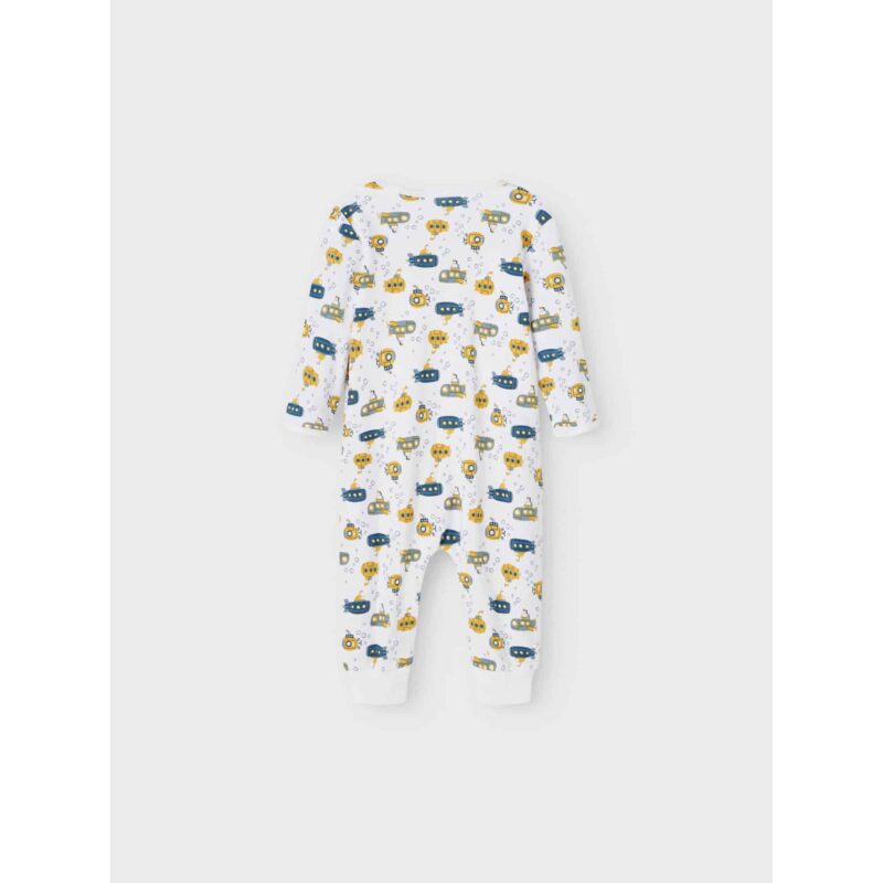 NAME IT 2er Pack Baby-Jungen Schlafanzug U-Boot Schlafstrampler Zip in Weiß/Blau – Detailbild 6 – jetzt kaufen bei Lifetex-Heimtextilien.de