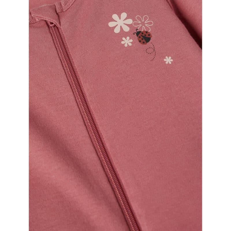 NAME IT 2er Pack Baby-Mädchen Schlafanzug Marienkäfer Schlafstrampler Zip in Altrosa – Detailbild 2 – jetzt kaufen bei Lifetex-Heimtextilien.de