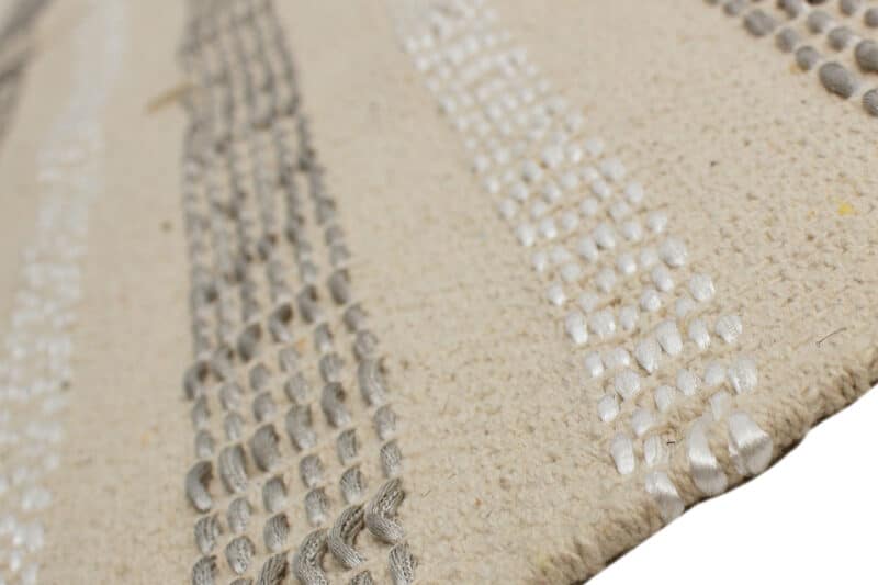 Teppich Kelim Modern Streifen Metallic-Effekt | ca. 120 x 180 cm – Detailbild 3 – jetzt kaufen bei Lifetex-Heimtextilien.de