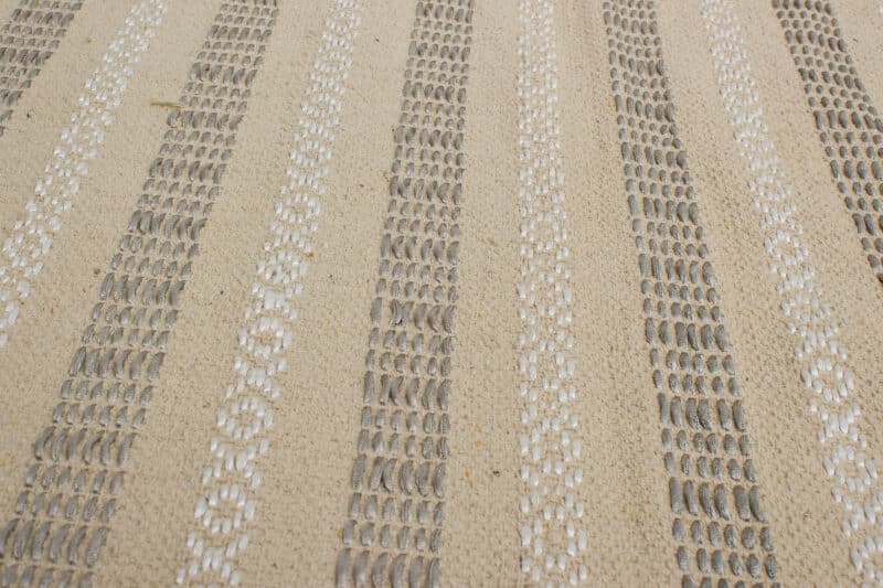 Teppich Kelim Modern Streifen Metallic-Effekt | ca. 120 x 180 cm – Detailbild 4 – jetzt kaufen bei Lifetex-Heimtextilien.de