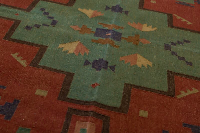 Teppich Kelim Geometrisch mit Bordüre | ca. 120 x 180 cm – Detailbild 4 – jetzt kaufen bei Lifetex-Heimtextilien.de