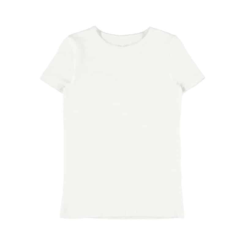 NAME IT Kids 2er Pack Mädchen Kurzarm Top Shirt Unterhemd Nkftop in Weiß/Rosa – Detailbild 1 – jetzt kaufen bei Lifetex-Heimtextilien.de