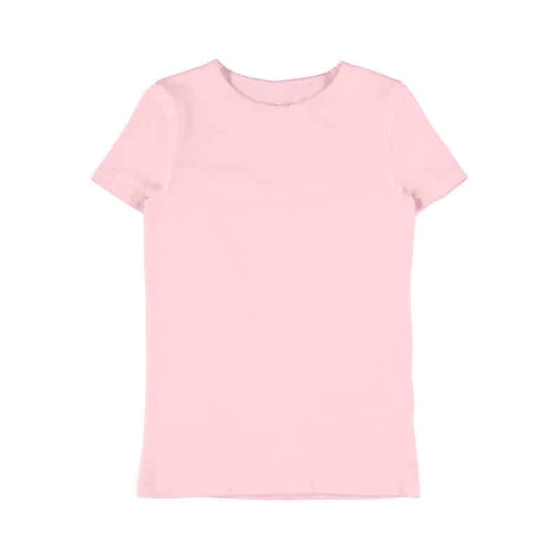 NAME IT Kids 2er Pack Mädchen Kurzarm Top Shirt Unterhemd Nkftop in Weiß/Rosa – Detailbild 2 – jetzt kaufen bei Lifetex-Heimtextilien.de