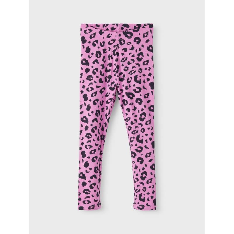NAME IT Mini Mädchen Leggi Nmfossa Legging Stoffhose Leopard in Rosa – Detailbild 4 – jetzt kaufen bei Lifetex-Heimtextilien.de