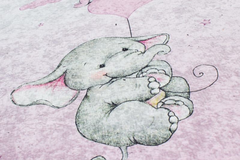 Kinderteppich Brücke Elefant mit Herzen | ca. 80 x 150 cm – Detailbild 4 – jetzt kaufen bei Lifetex-Heimtextilien.de