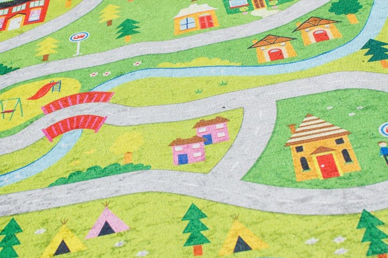 Kinderteppich Spielteppich Straße | ca. 80 x 150 cm – Detailbild 4 – jetzt kaufen bei Lifetex-Heimtextilien.de