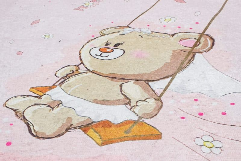 Kinderteppich Teddybären mit Schaukel | ca. 120 x 180 cm – Detailbild 4 – jetzt kaufen bei Lifetex-Heimtextilien.de