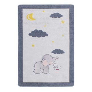 Kinderteppich Elefant Hase Wolken Mond | ca. 120 x 180 cm – jetzt kaufen bei Lifetex-Heimtextilien.de